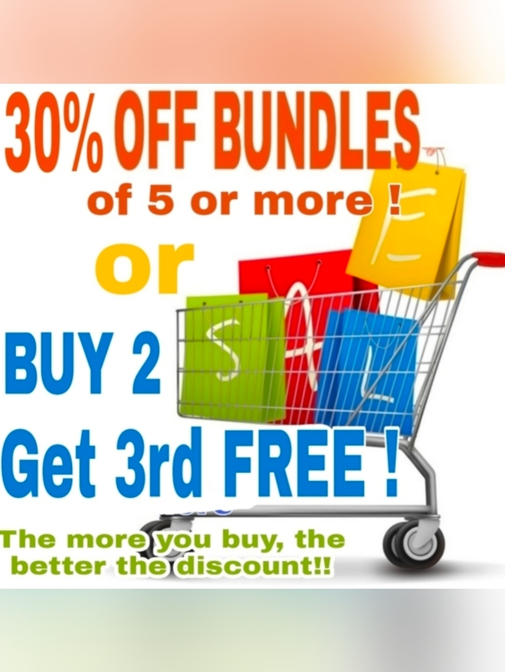The more u bundle the bigger the discount! - Picture 1 of 3